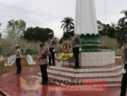 Memperingati Hari Bhayangkara ke 76 Kapolres Bangka Beserta Forkopimdan Bangka Berziarah dan Tabur Bunga di Taman Makam Pahlawan (TMP) Patma Satria