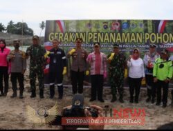 Polres Bangka Barat Kembali Menggelar Gerakan Penanaman Pohon Serentak Di Daerah Eks Tambangan 