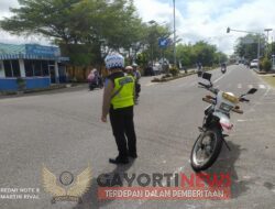 Personel Satlantas Polres Bangka Barat Patroli Rawan Laka