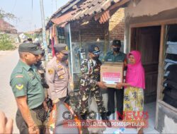 Hut Bhayangkara Ke-76, Polsek Tanggulangin Bersama Komunitas Perguruan Silat dan Banser Bagi Sembako