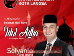 Ketua DPC PDI-P Kota Langsa Sofyanto Ucapkan Selamat Hari Raya Idul Adha 1443 H