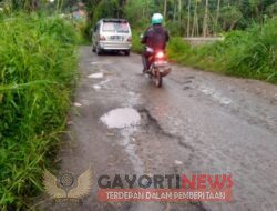 Jalan di Kecamatan Bunga Bondar 10 Tapanuli Selatan Rusak Parah