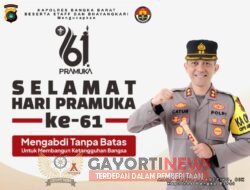 Kapolres Bangka Barat Mengucapkan Selamat Hari Pramuka ke-61 tahun 2022