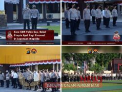 Karo SDM Polda Kep. Babel Kombes Pol Philemon Ginting Pimpin Apel Pagi