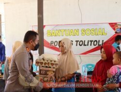 Polres Tolitoli Peduli, Berikan Bantuan Sosial kepada Warga Desa Janja Yang Terdampak Banjir