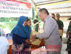 Kunjungan Tim Wasev Mabes TNI AD ke Lokasi TMMD Kodim Tobelo di Kao Barat