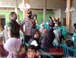 Danramil Bersama Frokopimca Dan Dinas Kesehatan Lembeyan Laksanakan Launching Bulan Imunisasi Anak Nasional (BIAN) Di Desa Kediren