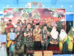 Bupati Sidoarjo Bersama Asintel Kasad Mayjen TNI Dedi Solihin Tinjau TMMD 2022 di Desa Rejeni, Krembung