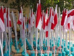Memperingati HUT-RI Ke-77 Tahun, Pemerintah Kecamatan Cilegon Pasang 154 Bendera Merah Putih di Sepanjang Jalan