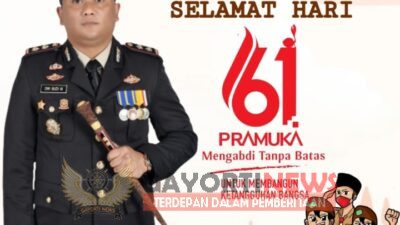 AKBP Dwi Budi Murtiono, S.IK M.H Beserta Jajaran Polres Pangkal Pinang Memberikan Ucapan Selamat Hari Pramuka 61 Tahun