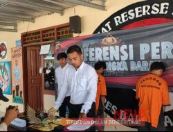 Sat Res Narkoba Polres Bangka Barat Konferensi Pers Penyalahgunaan Narkoba Jenis Sabu