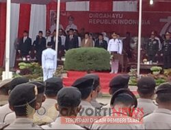 Upacara Proklamasi di HUT RI ke 77 Tahun Sangat Hikmad dan Penuh Makna di Pimpin Camat Mandau