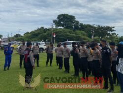 Sebelum Pengamanan Aksi Unras, Polresta Mamuju Cek Kesiapan Personel dan Perlengkapan Perorangan