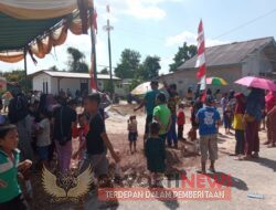 Warga Jalan Bukit Manik RT (01) Barat Desa Sinarmanik Kecamatan Jebus Kabupaten Bangka Barat Memeriahkan Hari Kemerdekaan RI Ke 77