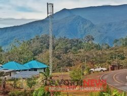 Pemasangan Tower Pertama Kali Nya di Desa Meyumenikma di Wilayah Hulikma Distrik Abenaho Kabupaten Yalimo Provinsi Papua 