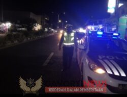 Ciptakan Kamseltibcar Lantas Yang Kondusif, Sat Lantas Polres Bangka Barat Laksanakan Patroli Malam Hari