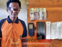 Pelaku Bandar Judi Online Di Amankan Polsek Padang Ratu Lamteng