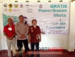 Kapolsek Mauk Pimpin Giat Pengamanan Pengobatan Gratis dan Pembagian Sembako di Vihara Tso Su Kong