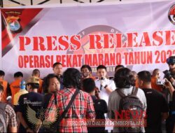 Polresta Mamuju Gelar Press Release Hasil Operasi Pekat Marano Tahun 2022