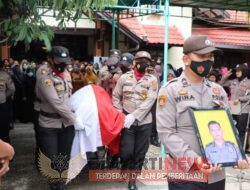 Polres Labuhanbatu Gelar Upacara Persemayaman Almarhum Brigadir Muhammad Agus Sudarso Kardi