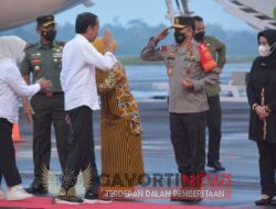 Kapolda Dan Gubernur Lampung Menyambut Kedatangan Presiden RI