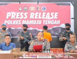 Polres Mamuju Tengah Gelar Press Release, Terkait Kasus Tindak Pidana Pencurian Pemberatan (CURAT)