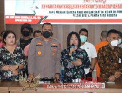 Polres Tanah Karo Rilis Kasus Penganiayaan Bocah Empat Tahun Yang Dilakukan Paman dan Bibi Korban