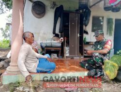 Pererat Hubungan Silaturahmi, Babinsa Koramil Gandusari Anjangsana Ke Rumah Warga Binaannya