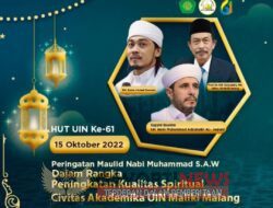 Peringatan Maulid Nabi Bertajuk ‘Dualisme Cinta Pada Kekasih-Nya’, UIN Maulana Malik Ibrahim