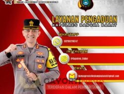 Polres Bangka Barat Buka Pengaduan 24 Jam Melalui Whatsapp, Instagram Dan Gmail.