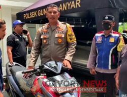 Kapolsek Gunung Anyar Iptu Roni Ismullah,SH. MM gerak cepat kurang dari 12 jam menemukan motor yang hilang