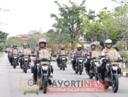 Pastikan Berjalan Dengan Aman dan Lancar, Polres Siak Polda Riau gelar simulasi pra kegiatan pengamanan pelaksanaan Tour De Siak Tahun 2022.