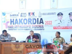 Sekdakab Labuhanbatu Ikuti Peringatan HAKORDIA Tahun 2022 Secara Virtual Bersama KPK