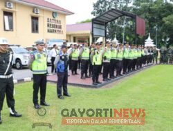 Polres Labuhanbatu Laksanakan Apel Gelar Pasukan Dalam Rangka Pengamanan Perayaan Natal 2022 Dan Tahun Baru 2023