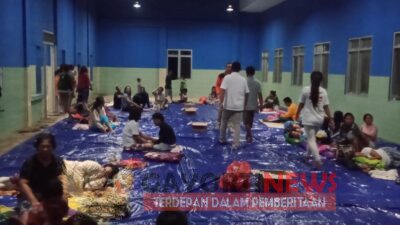 Akibat Terdampak 2 Bencana Yang Bersamaan, BPBD dan PMI Halut Evakuasi Warga Desa Wosia Tobelo