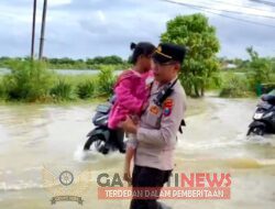 Polres Sumenep Turunkan Personel Bantu Warga Terdampak Banjir,tanggap bencana 