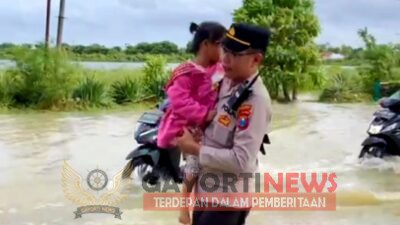 Polres Sumenep Turunkan Personel Bantu Warga Terdampak Banjir,tanggap bencana 