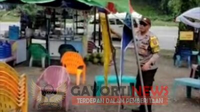 Satres Narkoba Polres Labuhanbatu Bantu Warga Bangun Lapak Jualan