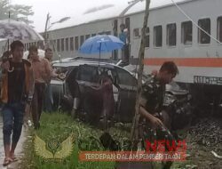 Kereta Api Tabrak Mobil Minibus Di Perlintasan Desa Afdeling 1 Kecamatan Bilah Barat