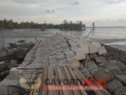 Proyek Rehab Abrasi Pantai Pesaguan Kanan Penuh Dengan “Siluman”