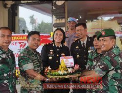 Dandim 1611/Badung Memberikan Nasi Tumpeng 77 di hari Bhayangkara ke -77