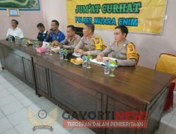 Polres Muara Enim Gelar Jumat Curhat Di Desa Tanjung Jati