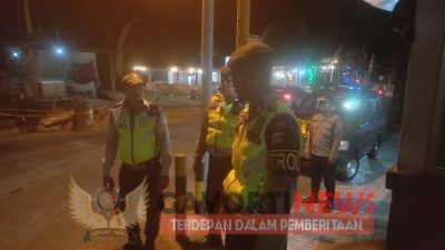 Blue Light Patrol Polsek Abiansemal Sambangi Satpam PT. Aqua Mambal