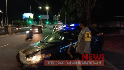 Polsek Kuta Selatan Berupaya Tanggulangi Gangguan Kamtibmas Dengan Blue Light Patrol.