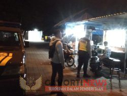 Patroli Biru Polsek Abiansemal Sambangi Pasar Senggol, Beri Himbauan Kamtibmas