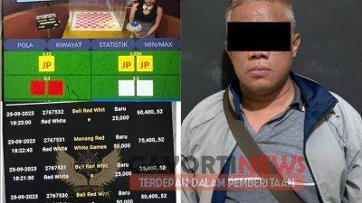 Pemain judi online di warkop ditangkap polisi