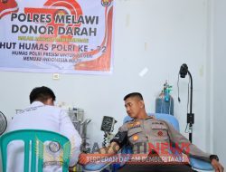 Kapolres Melawi Hadiri Donor Darah Dalam Rangka HUT Humas Polri di UTD RSUD Melawi*