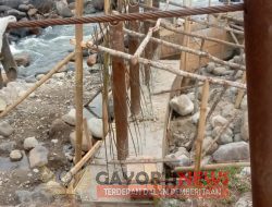 Pembangunan Jembatan Pipa Desa Tanjung Agung, KEC, SDU, Di Duga Di Kerjakan Asal Jadi
