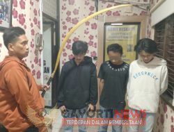 Unit Reskrim Polsek Tegalsari amankan tiga remaja kelompok gangster membawa sajam