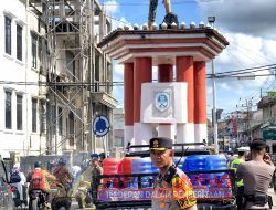 Pawai Aksi Damai Kota Juang Gerakan Peduli Kemanusiaan Palestina, 448 Personel di Libatkan Dalam Pengaman